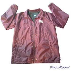 💥 Vans Maroon Windbreaker Jacket  (Like New) ~ Size  L 💥